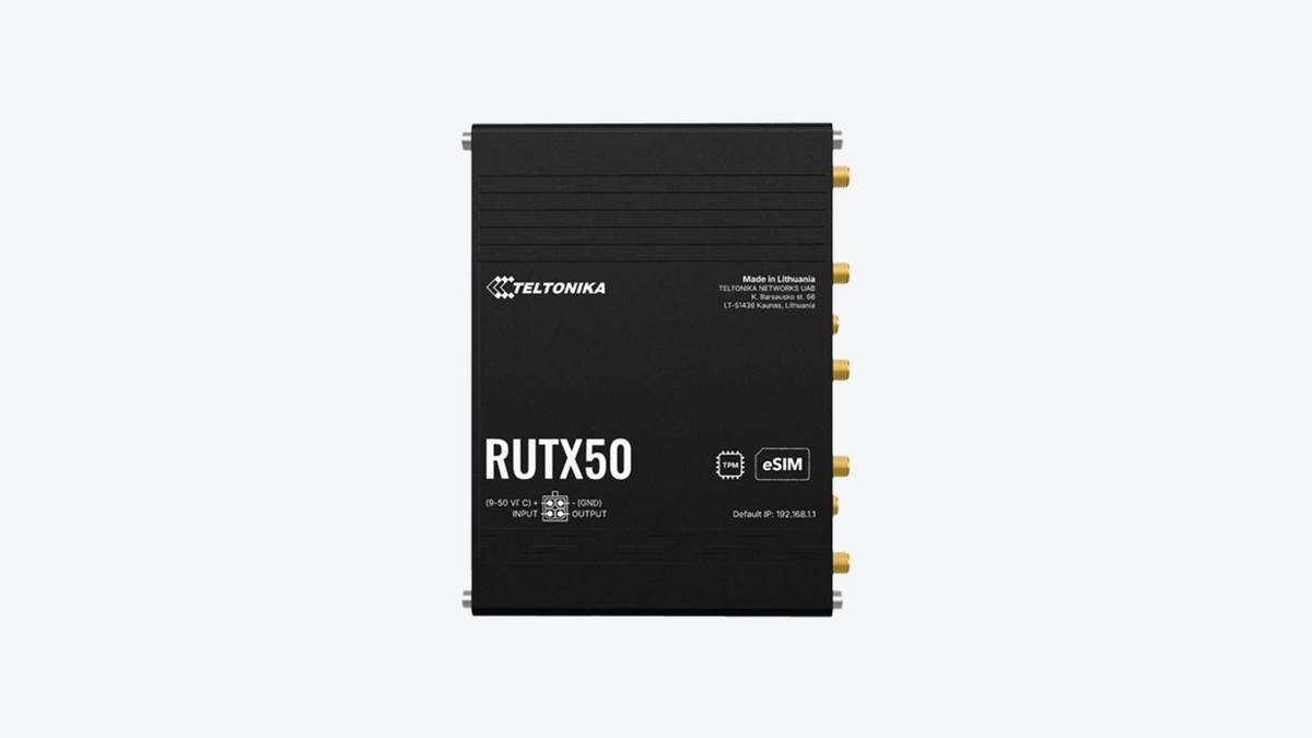 Teltonika Networks RUTX50 industrial 5G router, manufacturer product photo